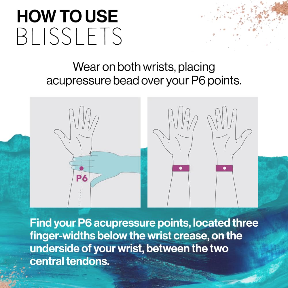 Acupressure Relief Band - Edith Duo (Small) - Motion Sickness Bands and Nausea Relief for Pregnant Women | Travel, Pregnancy, Cruise