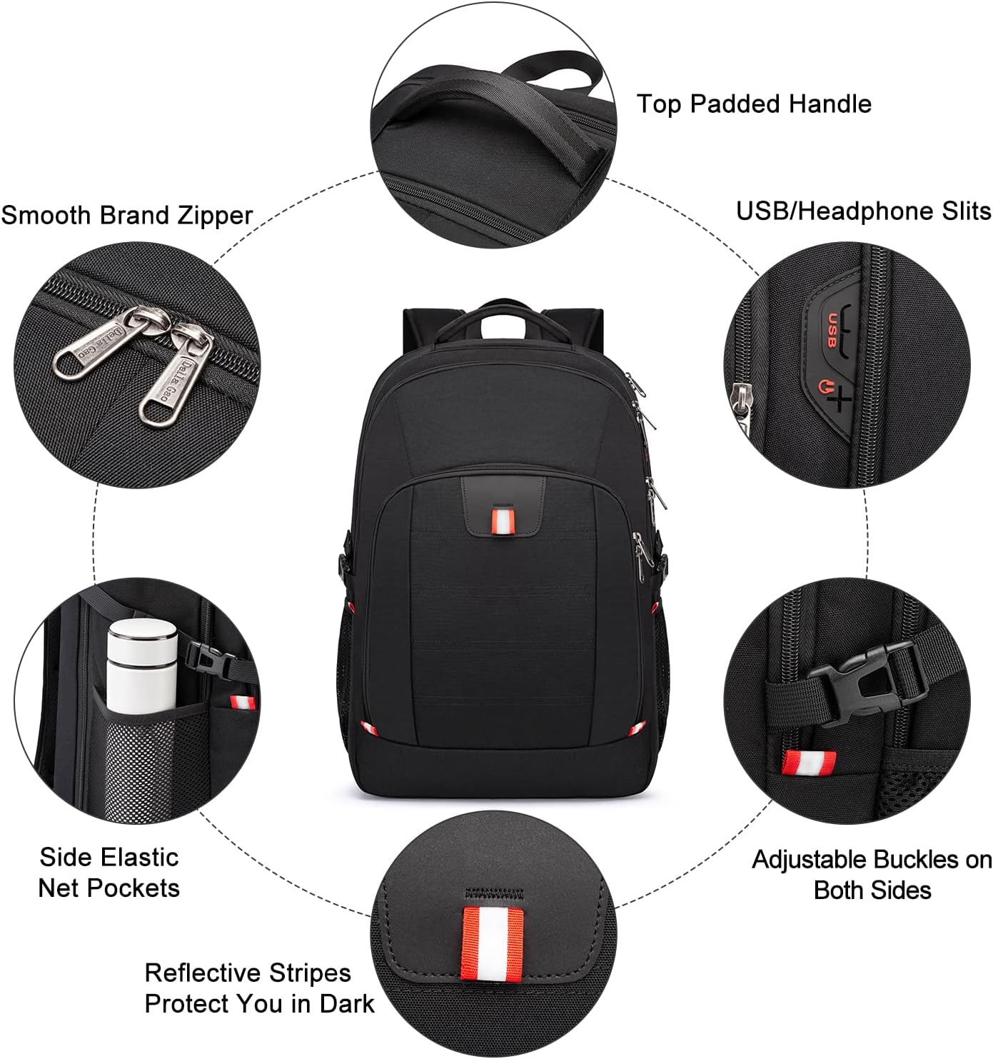 Travel Laptop Backpack, 18.4 inch Extra Large Backpack for Men and Women, 45L Capacity Business Computer Back Pack (Black, 18.4 Inch)