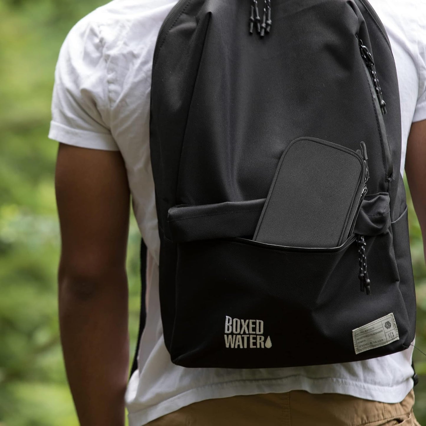 Electronics Travel Organizer,Portable Waterproof Electronic Travel Storage Bag for Small Charging Cord Storage,Charger,Small Electronics,SD Card etc,for Travel,Business - Black