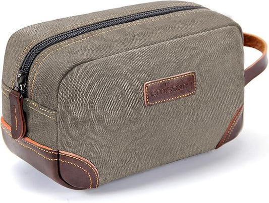 Emissary Men's Travel Toiletry Bag - Light Gray Dopp Kit