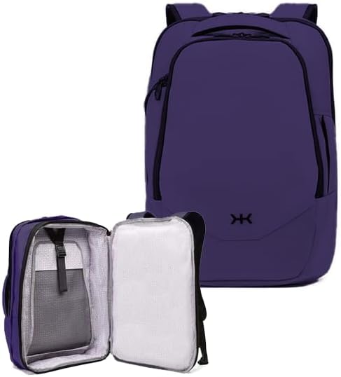 Knack Small Series 2 Laptop Backpack Fits up to 16 Inch Laptops - Knack Bags Carry-On Backpack, TSA Approved, Expandable Travel Backpacks With 2 Day Outfit Capacity, Berry Blue