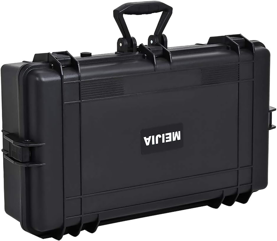 MEIJIA All Weather Waterproof Hard Camera Case,Hard Case with Customizable Fit Foam,Fit Use of Drones,Camera,Equipments,Pistols,Elegant Black (Black, 28.84"x16.92"X7.08")