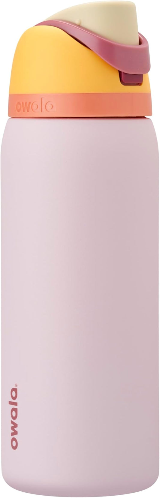 Owala FreeSip Insulated Stainless Steel Water Bottle with Straw for Sports and Travel, BPA-Free, 32 Ounce, Candy Store