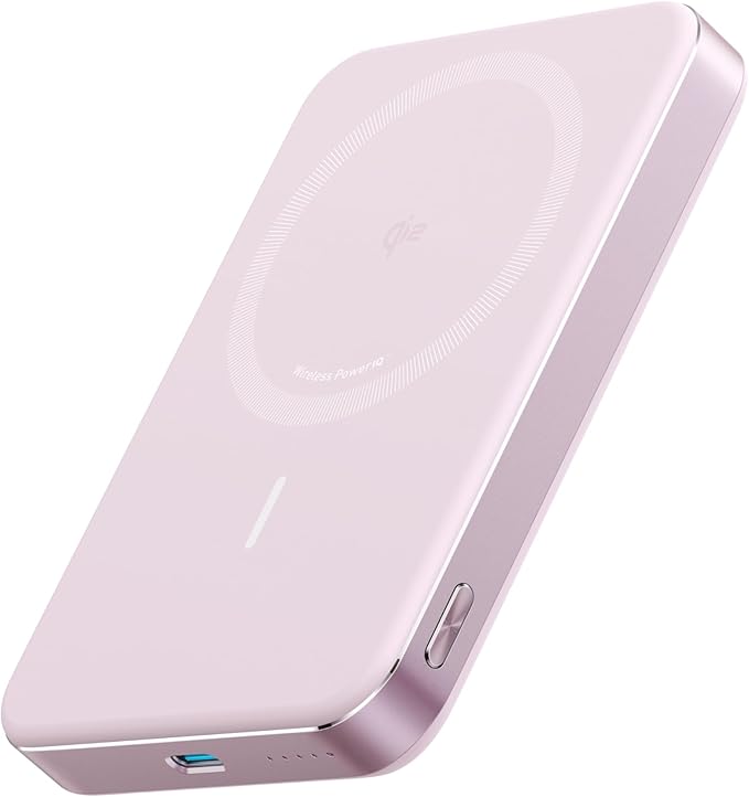 Anker MagGo Power Bank, Ultra-Slim 10,000mAh Magnetic Battery Pack, Qi2 Certified 15W Ultra-Fast MagSafe Compatible Portable Charger, Ergonomic Design, for iPhone17/16/15/14 Series Only（Not for Pixel）