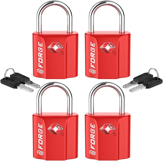 TSA Approved Luggage Locks, Ultra-Secure Dimple Key Travel Locks with Zinc Alloy Body