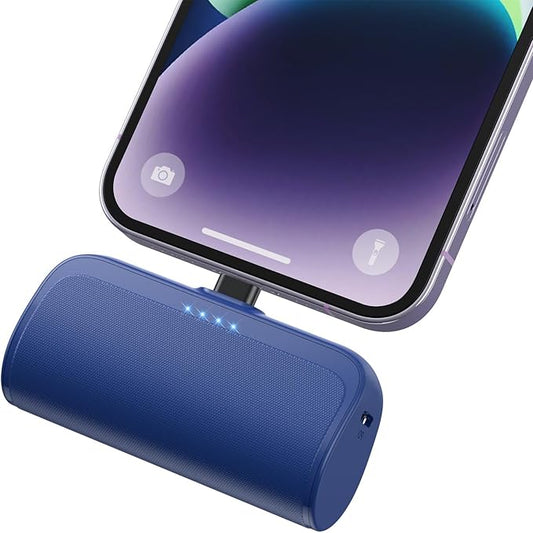 Mini Portable Charger Power Bank for iPhone,5200mAh Portable Phone Charger, Ultra-Compact PD Fast Charging Battery Pack Compatible with iPhone 14/14 Plus/Pro Max/13/12/12 Mini/11/XS/XR/X/8/7/6/6s