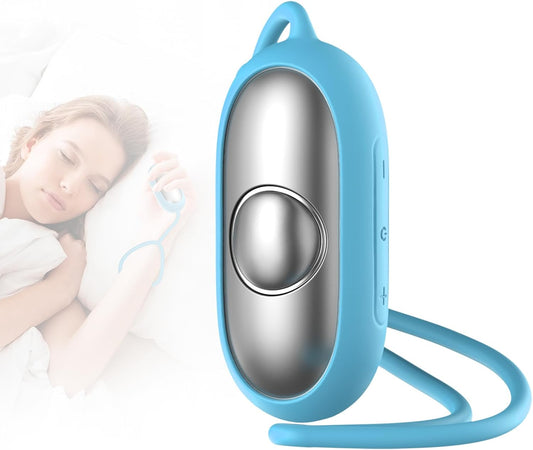 Sleep Aid Device, Micro-Current Sleep Instrument Anxiety Device, Portable Rechargeable Sleep Aid for Anxiety and Insomnia (Blue)