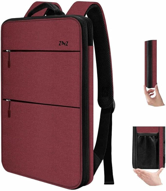 ZINZ Slim & Expandable Laptop Backpack 15 15.6 16 Inch Sleeve, Spill-Resistant Notebooks Bag Case for Most 14-16 Inch MacBooks Surface-Books Dell HP Lenovo Asus Computers,RD01BK01