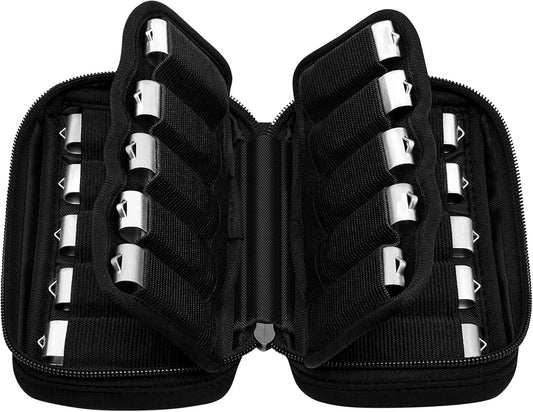 ABLAZE Flash Drive Case 20 Slots for USB Storage, USB Holder Storage Bag with Label, Electronic Accessories Organizer for Thumb Drive (Black)