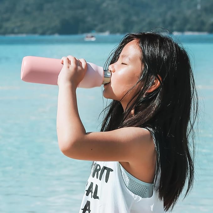 LARQ Bottle PureVis 17 oz - Self-Cleaning and Insulated Stainless Steel Water Bottle with UV Water Purifier and Award-winning Design | Reusable & Travel Friendly, Himalayan Pink