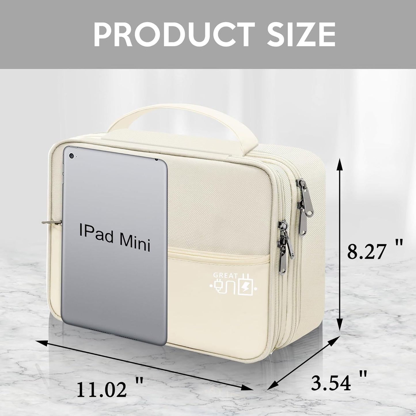 Electronic Organizer Travel Case, Travel Cord Organizer Case Portable Waterproof Cable Organizer Bag for Charger, Cord, USB, Power Bank, Earphone