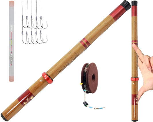 Telescopic Rod Kit Tenkara Fishing Rod Kit 20FT-Zoom Stream 4 Lengths Collapsible Fly Rods Backpacking Fishing Pole Quality Carbon Tube Creek Rods