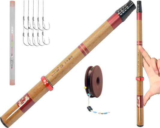 Telescopic Rod Kit Tenkara Fishing Rod Kit 20FT-Zoom Stream 4 Lengths Collapsible Fly Rods Backpacking Fishing Pole Quality Carbon Tube Creek Rods