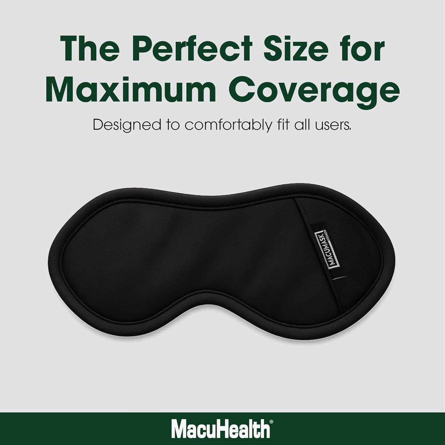 Macuhealth MacuMask - Moist Heat Eye Compress for Dry Eyes, Blepharitis, MGD & Digital Eye Strain, Adjustable Strap, SterilEyes Technology, Microwave & Freezer Safe, Hot or Cold Compress (Premium)