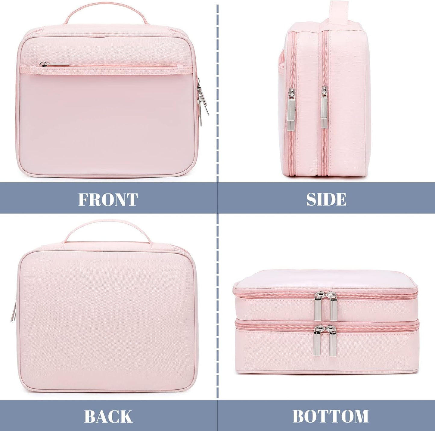 mygreen Travel Electronics Organizer, Waterproof Cable Organizer Bag for Electronic Accessories Triple Layer Large Shockproof Cable Storage Bag for Cord, Hard Disk, Power Bank, Tablet Aqua Sky