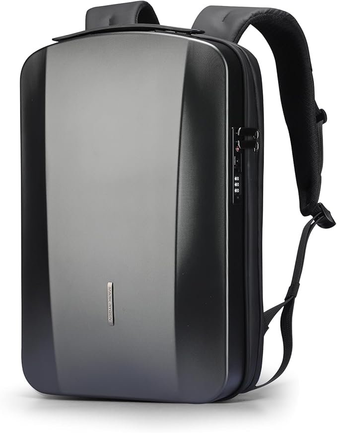 MARK RYDEN Laptop Backpack for Men, Hard Shell Anti-Theft Backpack with TSA Approved Lock and USB Charging Port, Business Backpack for Working, Commuting