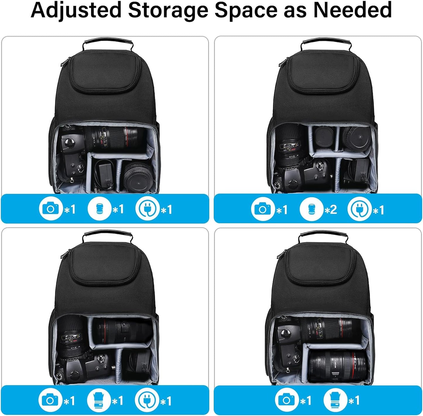 MOSISO Camera Sling Bag, DSLR/SLR/Mirrorless Camera Case Crossbody Photography Backpack with Tripod Holder&Removable Modular Inserts&PU Handle Compatible with Canon/Nikon/Sony, Black