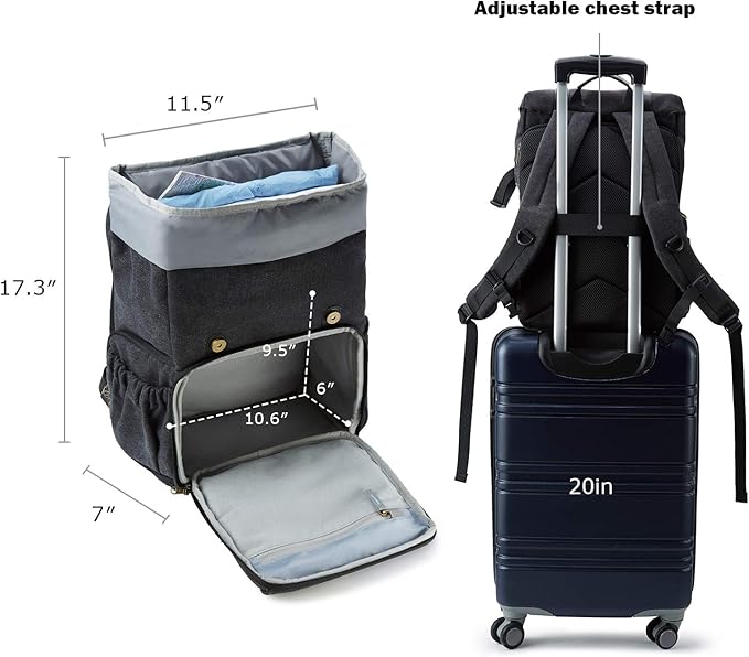 BAGSMART Camera Backpack, Large DSLR/SLR Waterproof Photography Bag Fit up to 15" Laptop with Tripod Holder, Waist Belt and Rain Cover, Black