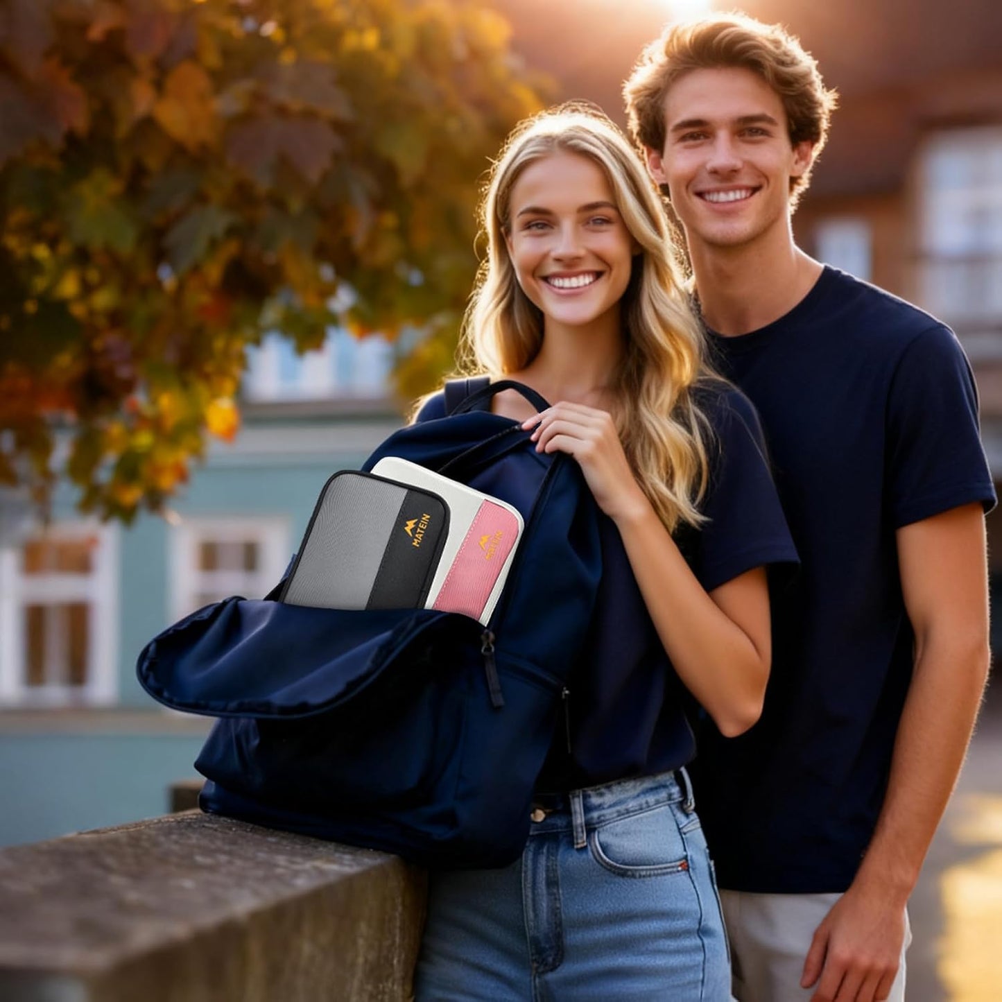 MATEIN Tech Organizer Travel Case 2 Pack for Couple, Water Resistant Charging Cord Organizer for Travel Accessories, Portable Electronics Bag for Purse, Cable, Phone & Wireless Mouse, Gifts for Work