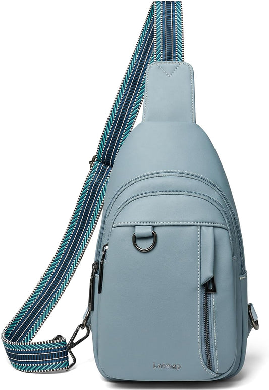 7L Sling Bag for Women Men Leather Small Sling Backpack Daypack Anti Theft Fanny Pack Crossbody Purse Travel