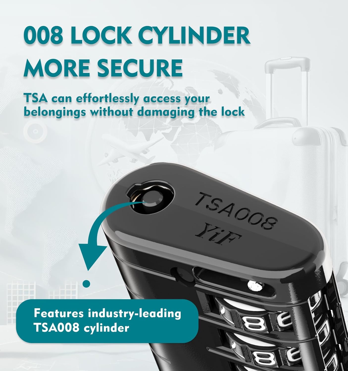 ANVIL 4 Digit Luggage Locks, TSA Locks for Luggage, Advanced TSA008 core, Alert Indicator for Your Travel Lock, Suitcase Lock. (3, Black)