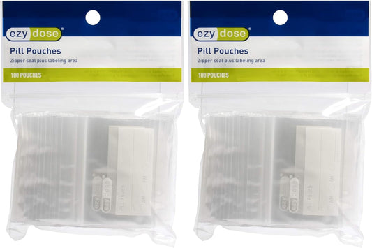Ezy Dose Pill Packs | Pill and Vitamin Organizer Pouches | 100 Count | Disposable (Pack of 2)
