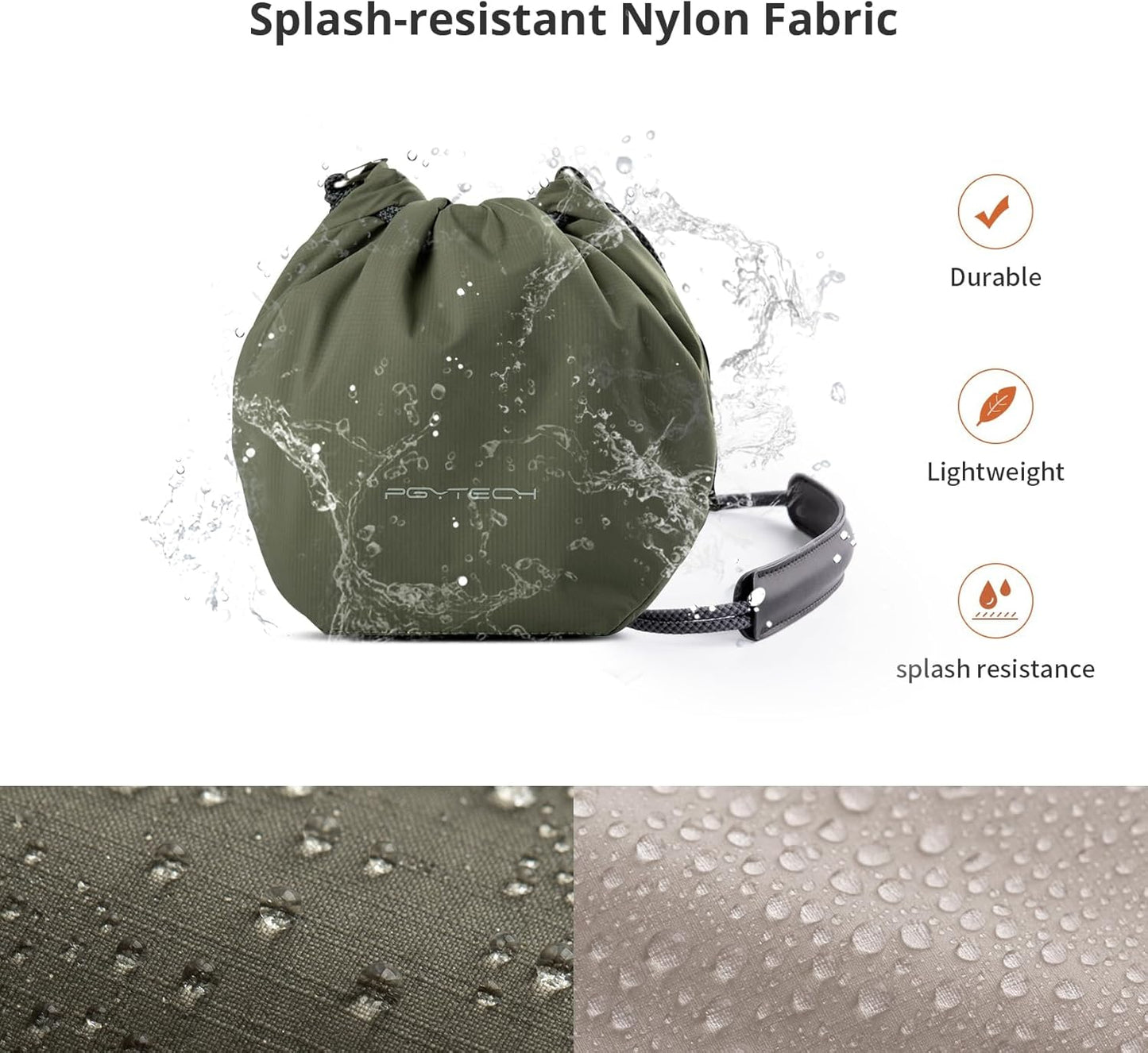 PGYTECH OneGo Drawstring Small Camera Bag, Soft Cute Camera Pouch Handbag compatible with Mirrorless Cameras/Nikon/Canon/Sony/Fuji Camera Case