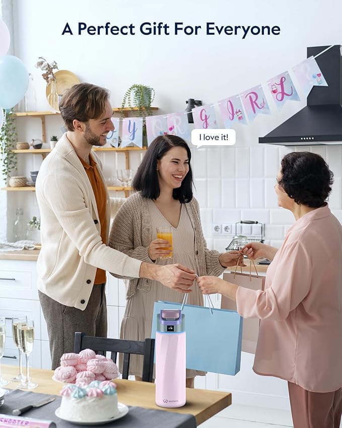 BOOST Smart Water Bottle that Reminds You to Drink, 24oz BPA-Free Stainless Steel Vacuum Insulated Bottle, Wide Mouth Water Tracker Bottle with APP, Ideal Gift for Christmas, New Year