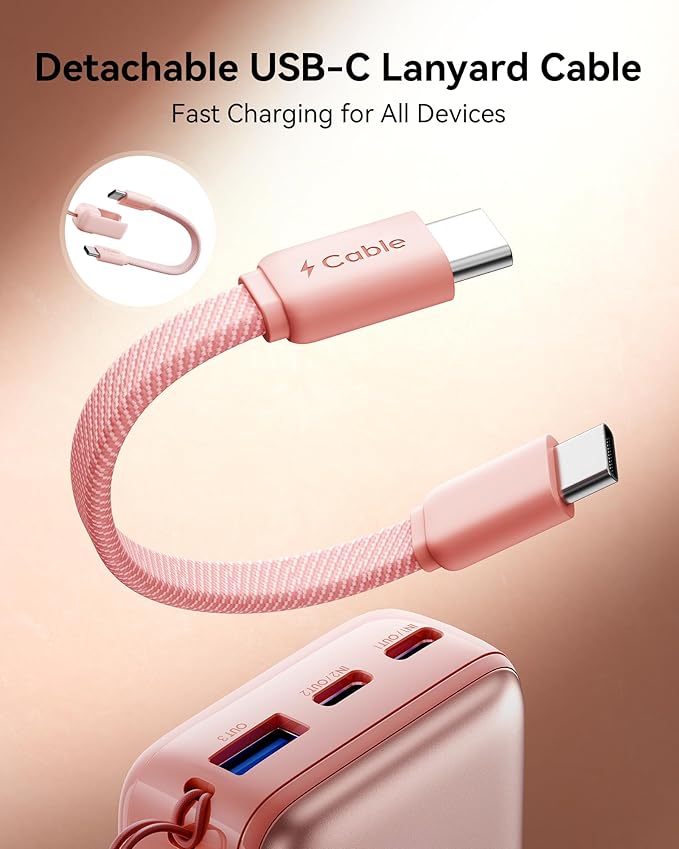 INIU Pocket Size Portable Charger, Ultra Small 10000mAh 45W PD Power Bank, Fast Charging Battery Pack, Travel Essentials Powerbank for iPhone 17 16 Pro Air, Xiaomi 17 Pro Max 16 15 14, S24 etc