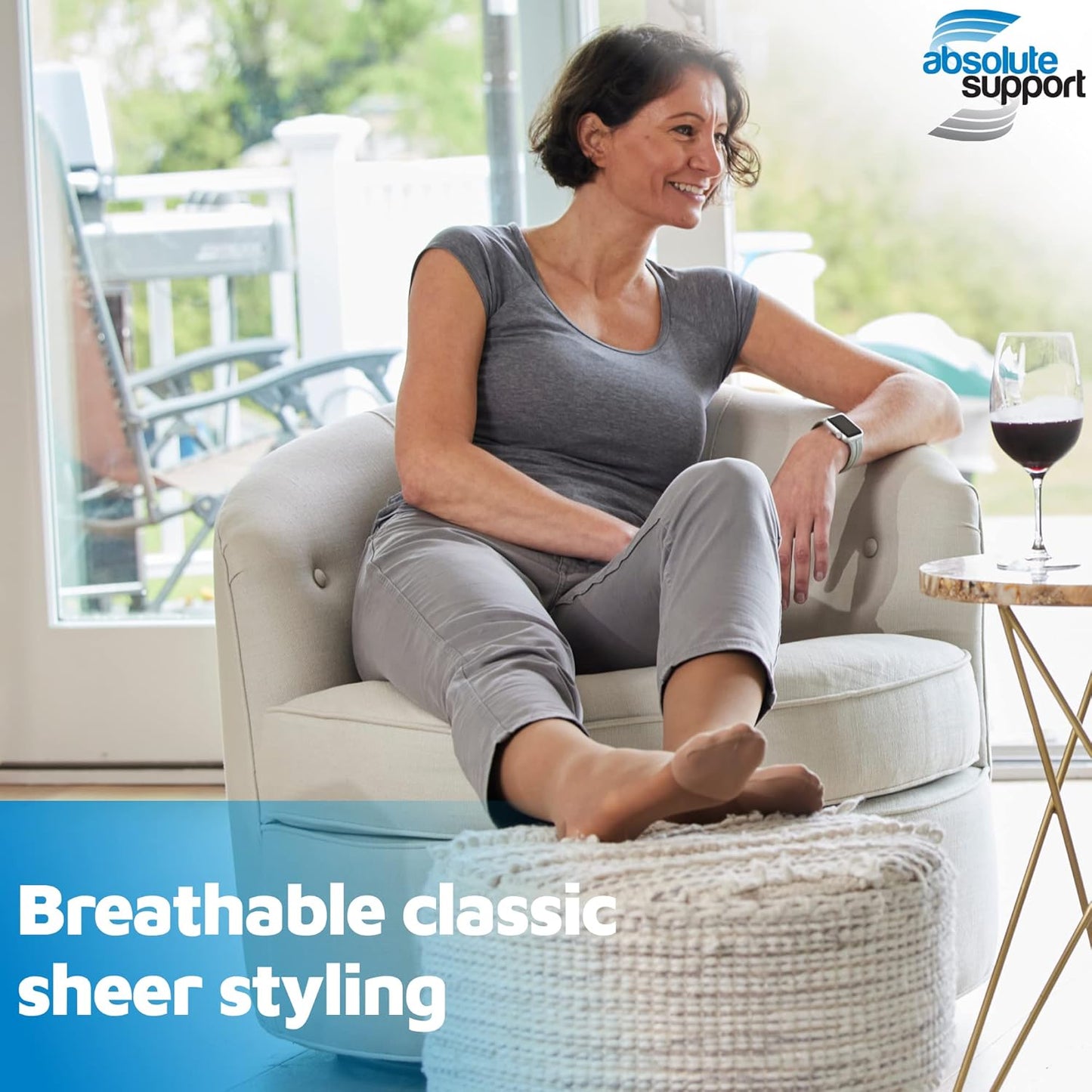 (3 Pairs - Closed Toe) Made in USA - Sheer Compression Stockings for Women 15-20mmHg - Womens Compression Socks for Circulation during Travel, Airplane, Sport, Athletic - White, X-Large - A101WH4-3