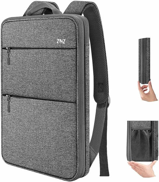 ZINZ Slim & Expandable Laptop Backpack 15 15.6 16 Inch Sleeve, Spill-Resistant Notebooks Bag Case for Most 14-16 Inch MacBooks Surface-Books Dell HP Lenovo Asus Computers,D01G02