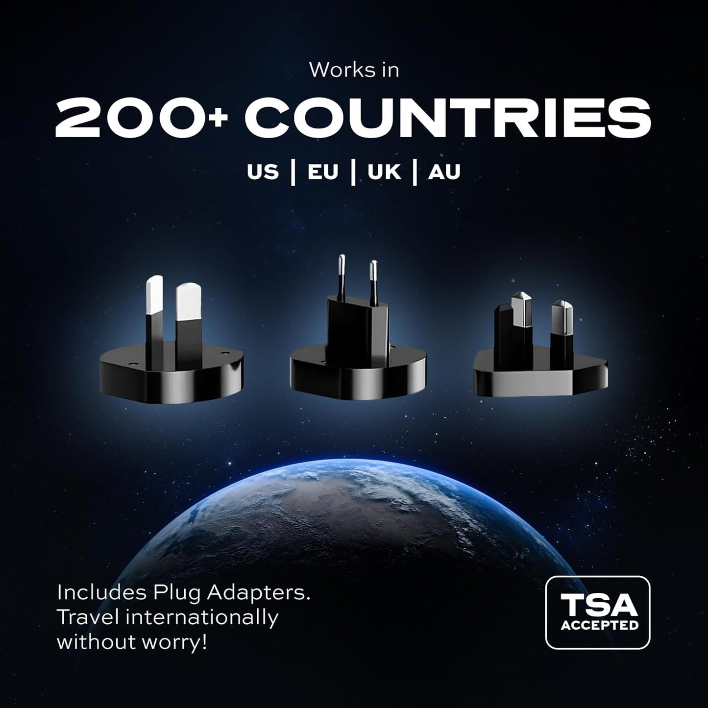 STATIK SmartCharge 5-in-1 Travel Power Bank with Wall Plug & Built in USB C Cables, 10000mAh International Travel Essentials & European Portable Charger, Compatible with iPhone 16/15/14 iPad & Samsung