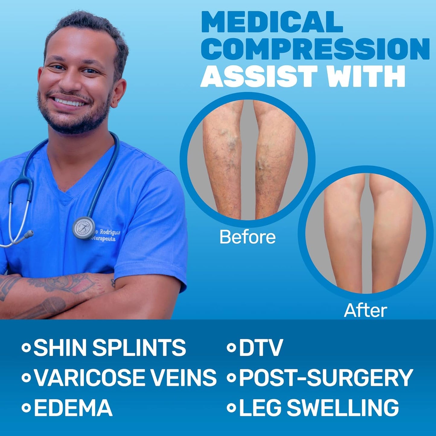 (3 Pairs - Closed Toe) Made in USA - Compression Stockings for Women 15-20mmHg - Sheer Compression Socks for Edema, Pregnancy, Diabetic, Post Surgery Recovery - Navy, Small - A101NV1-3