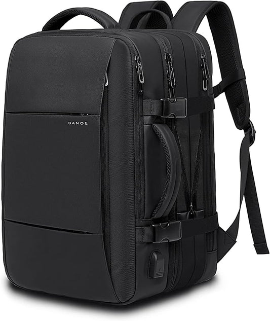 BANGE 45L Carry On Backpack, Weekender Travel Backpacks, 17.3 inch Laptop Back Pack Business Expandable Bag for Men and Women