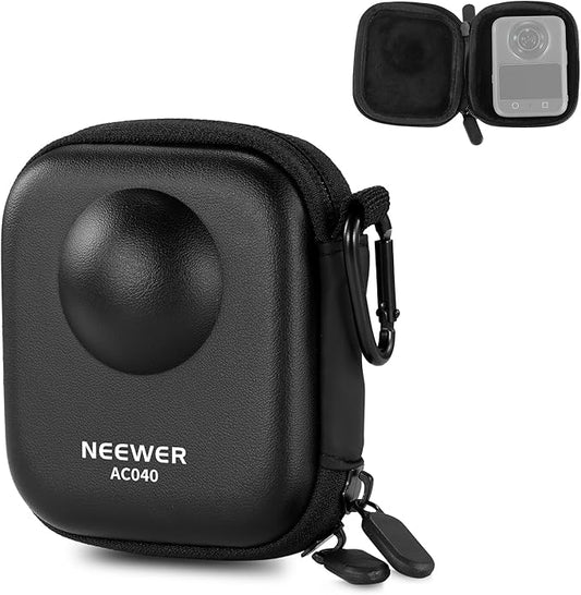 NEEWER Storage Case Compatible with DJI Osmo 360 Only, Protective Portable Splashproof Dustproof Travel PU Hard Shell Carrying Bag Action Camera Accessories with Carabiner, AC040