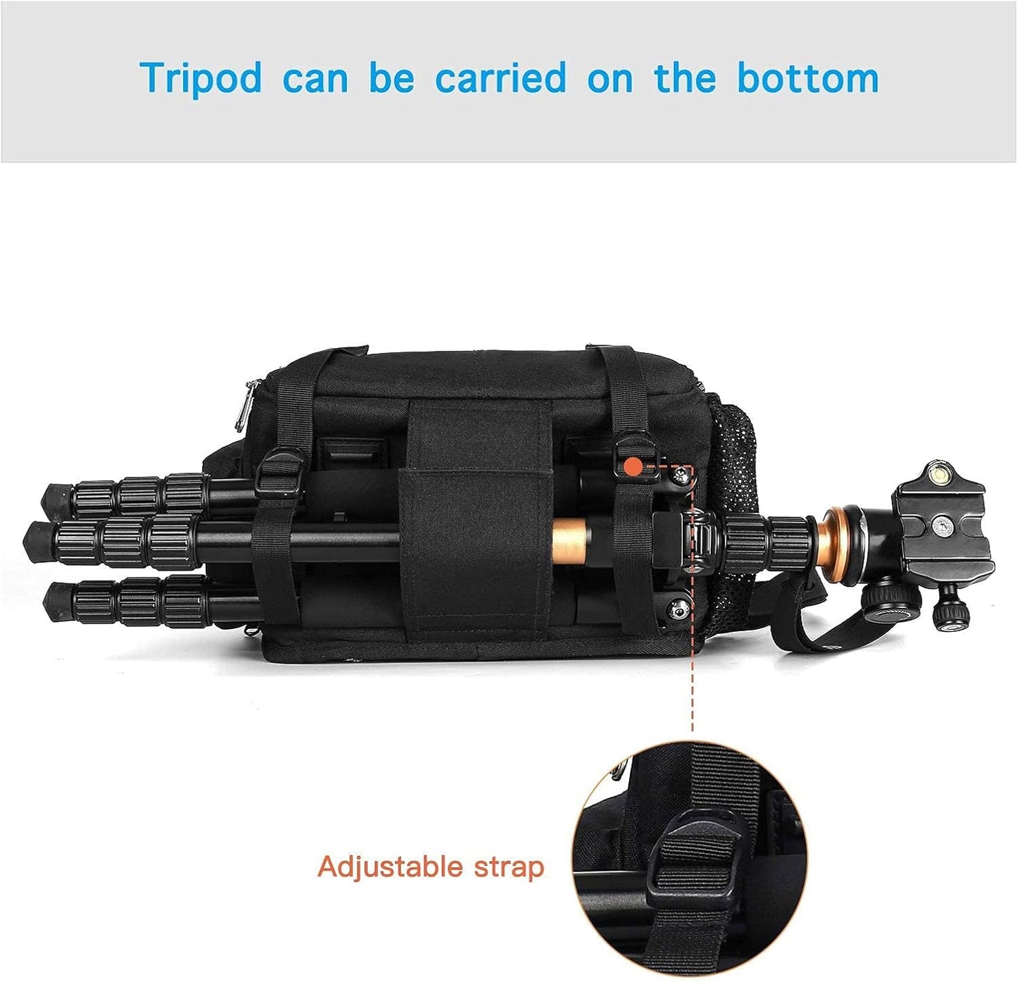 MOSISO Camera Bag Sling Backpack, DSLR/SLR/Mirrorless Full Open Camera Case with Tripod Holder&Rain Cover&Modular Insert, Photography Backpack Compatible with Canon/Nikon/Sony/Fuji, Black