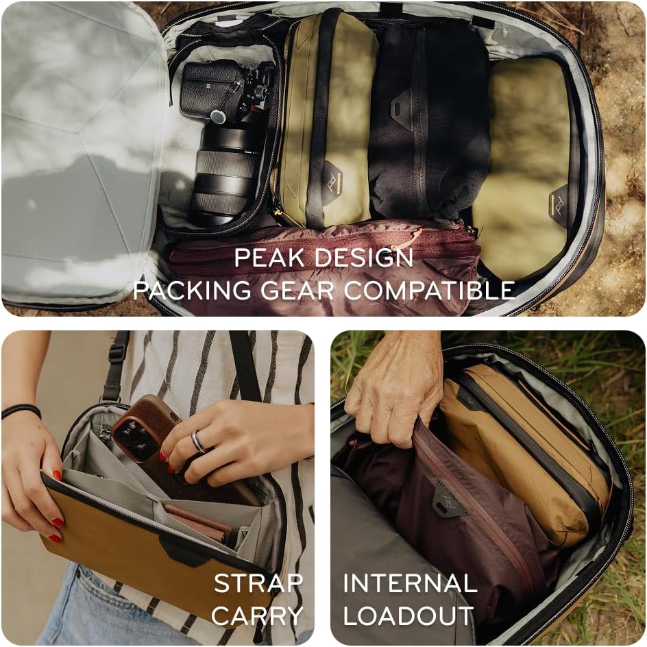 Peak Design Small Tech Pouch, Eclipse, Electronics Organizer for Travel or Everyday Carry, Origami-Style Storage, Cable Pass-Through, Weatherproof Recycled Nylon, Gear Carry Bag for Men and Women