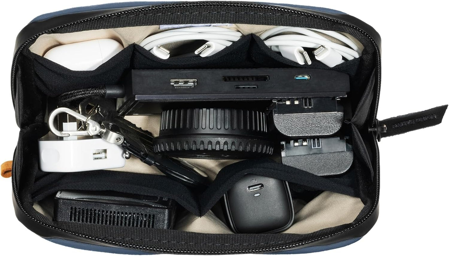 Native Union Stow Lite Organizer W.F.A Tech Organizer – Minimalist Travel Pouch Made of Recycled Materials for Everyday Accessory Storage & Protection – Stores Cables, Chargers & More (Navy)