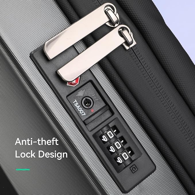 MARK RYDEN Laptop Backpack for Men, Hard Shell Anti-Theft Backpack with TSA Approved Lock and USB Charging Port, Business Backpack for Working, Commuting