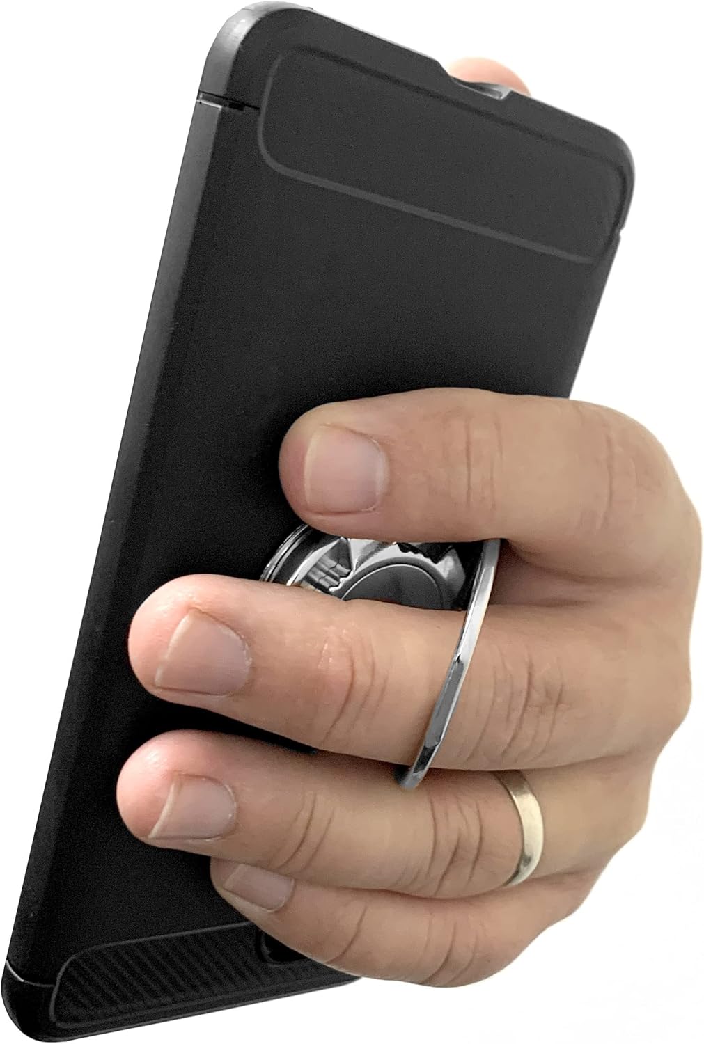 Phone Stash Metal Pill Organizer for Phone, Portable Compact Pill Box, Phone Medication Case with Kick Stand to Hold Pills & Supplements - Gift for Mom, Dad, & Elderly