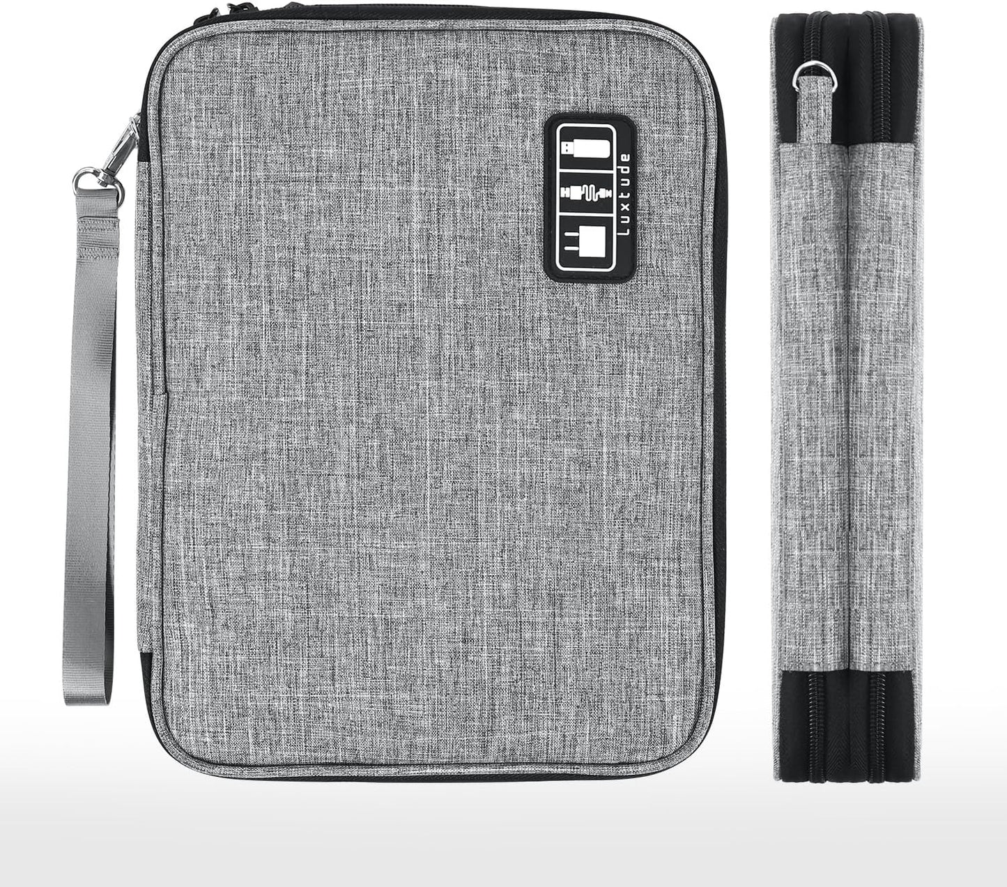 Luxtude Travel Cord Organizer Case, Electronic Organizer Travel Case Large, Cable Organizers Bag, Tech Bag for Cable Storage/Cord Storage/iPad Pro(up to 11")/Wall Charger/Electronics