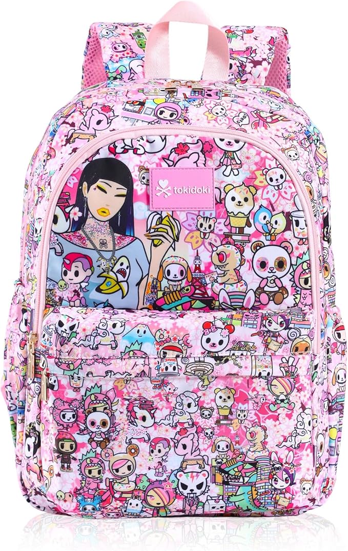 Tokidoki Unicorno Backpack Laptop Backpack for Women, Cartoon Pink Backpack Large Carry on Backpack College Bookbag Casual Daypack for Travel Outdoor Sports Hiking(Hanami Picnic)