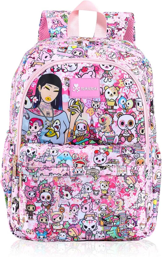 Tokidoki Unicorno Backpack Laptop Backpack for Women, Cartoon Pink Backpack Large Carry on Backpack College Bookbag Casual Daypack for Travel Outdoor Sports Hiking(Hanami Picnic)