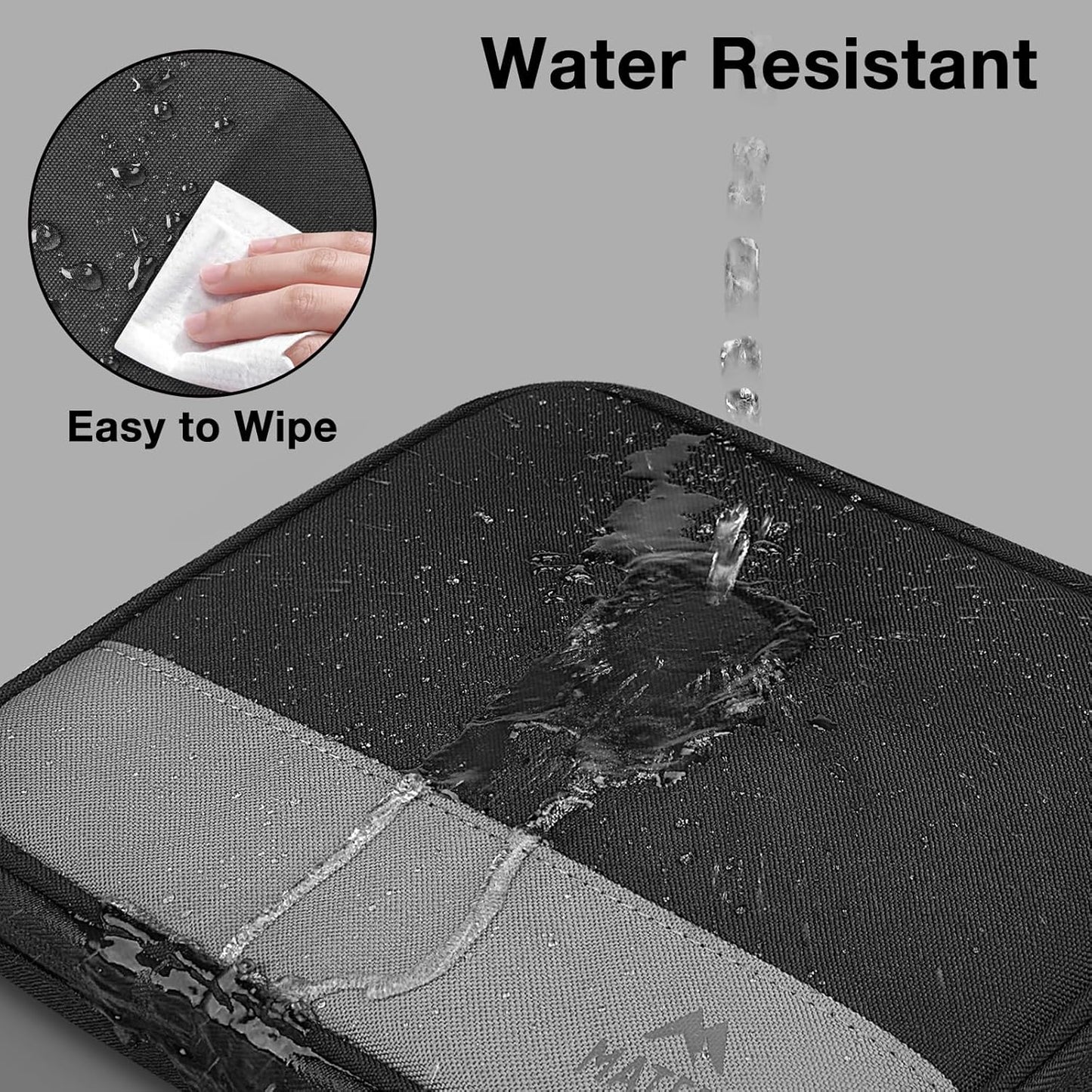 MATEIN Cord Organizer Travel Case 2 Pack, Water Resistant Tech Organizer Pouch for Small Electronic Accessories, Portable Electronics Case Carrying Bag for Cable, Changer, Earphone & Power Bank