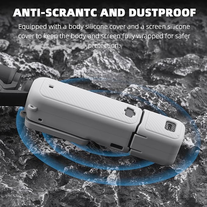 BRDRC Pocket 3 Silicone Cover, Xtra Muse Protective Case Lens Protector Scratch-Resistant Sleeve Skin Compatible with DJI OSMO Pocket 3 / Xtra Muse Accessories(Pink)