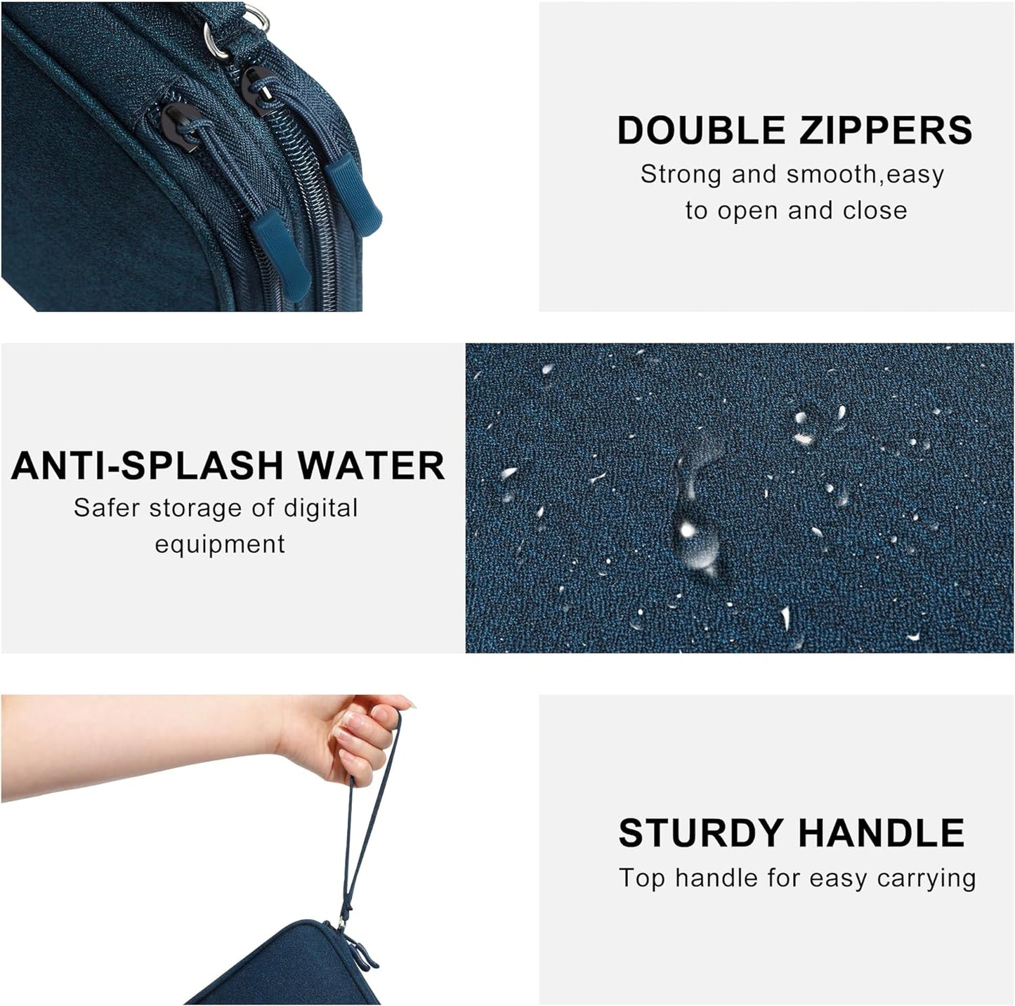 CILLA Electronics Organizer Travel, Travel Cord Organizer Case, Compact Electronics Accessories Bag for Cable, Cord, Charger, Phone