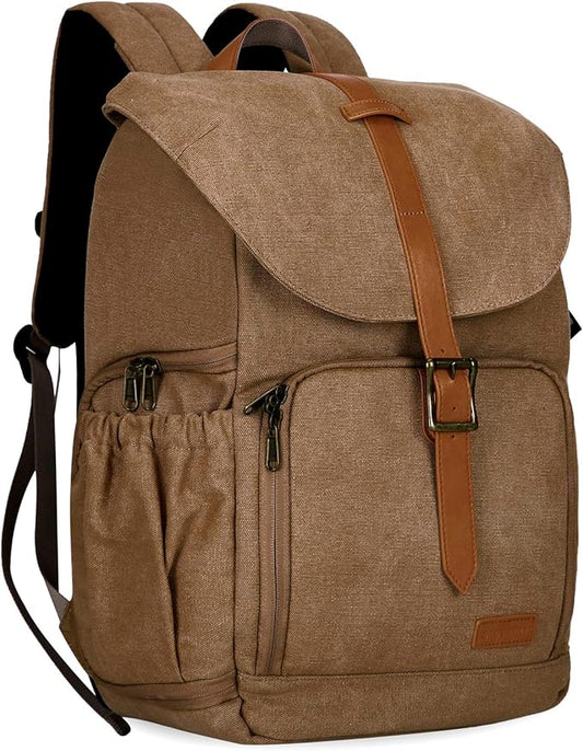 BAGSMART Camera Backpack, DSLR Camera Bag Backpacks for Photographers, Waterproof Anti-Theft Photography Backpack with 15 Inch Laptop Compartment, Khaki