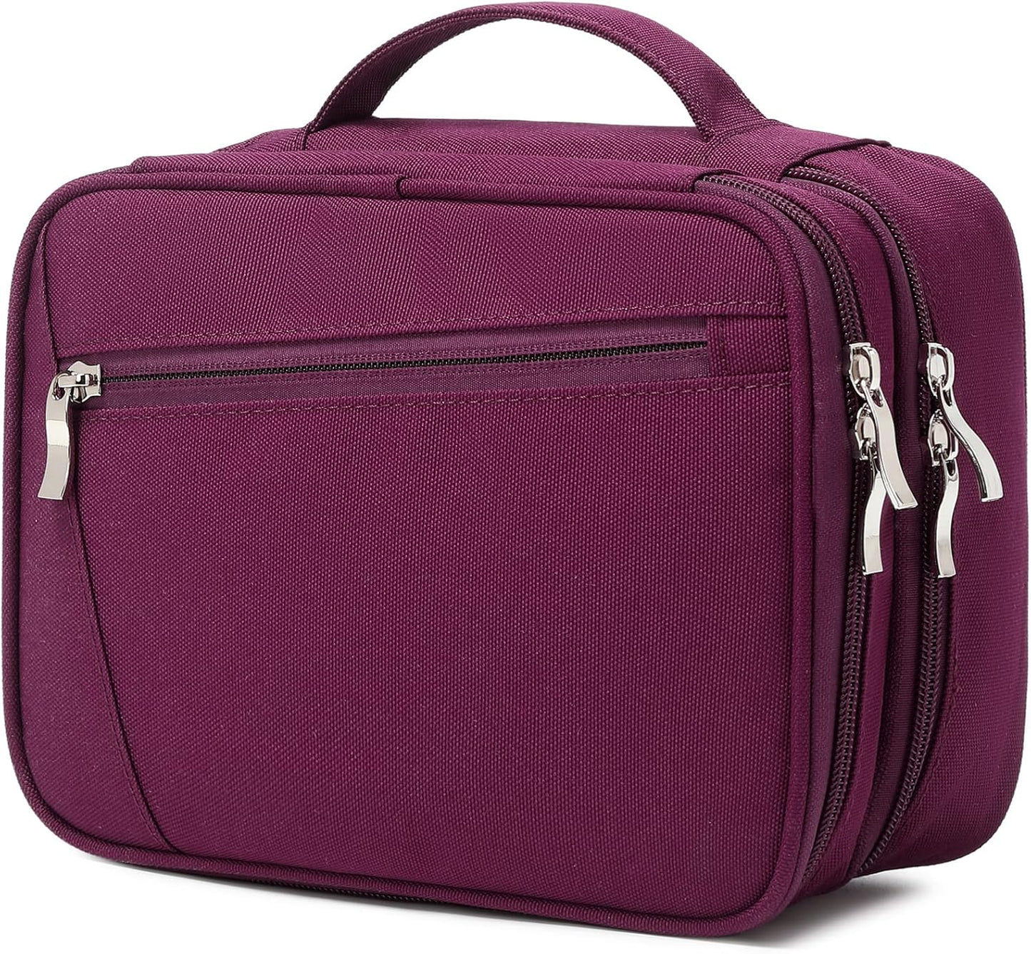 mygreen Electronics Travel Organizer, Watreproof Electronic Accessories Case Portable Double Layer Cable Storage Bag for Cord, Charger, Flash Drive, Phone, Ipad Mini, SD Card, Gifts for Him Red