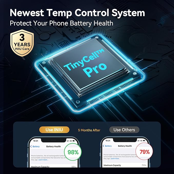 INIU Mini Portable Charger, Small 45W PD Power Bank, 10000mAh USB C in&Out Fast Charging Pocket Size Battery Pack, Travel Essentials Powerbank for iPhone 17 16 15 14 Pro Air, Xiaomi, Samsung S24 etc