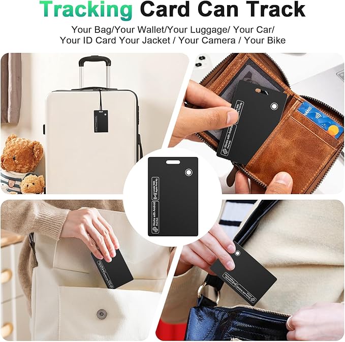 2026 New Dual Platform Wallet Tracker (Both iOS and Android) IP68 Bluetooth Smart Finder Card GPS Tracker for Bags Passport Works with Apple Find My (Apple MFi Certified) & Google Find My Device